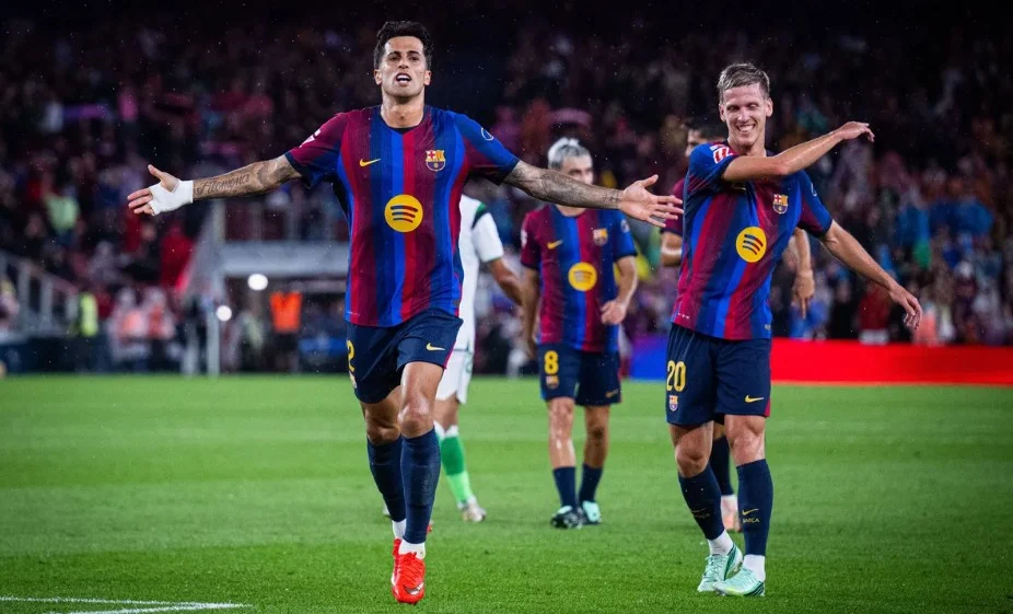 Selebrasi skuad Barcelona. (fcbarcelona.com)