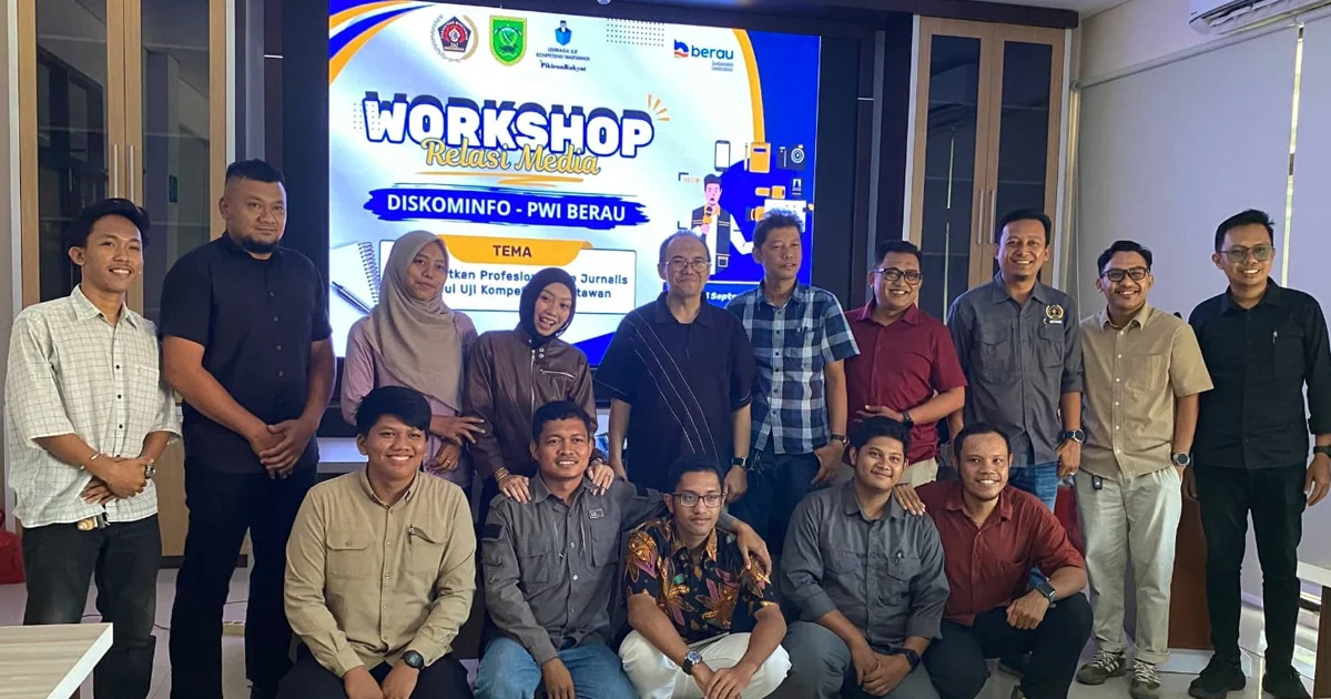 Jurnalis Berau Ikuti Workshop dan UKW, Sekda Said Ungkap Pentingnya Verifikasi Informasi