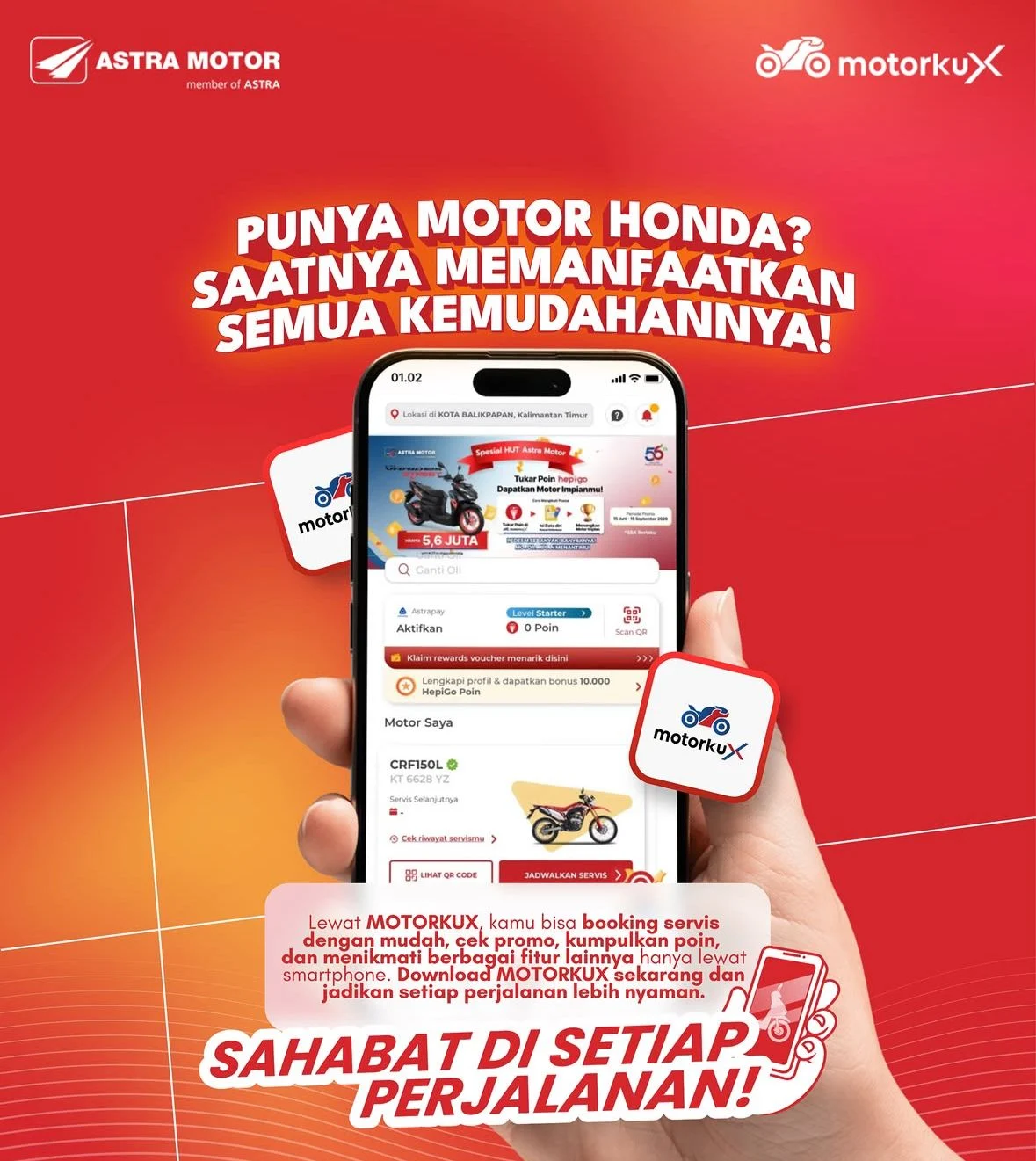 Astra Motor Kaltim 1 Manjakan Konsumen dengan Kemudahan Layanan Digital Lewat MOTORKU X