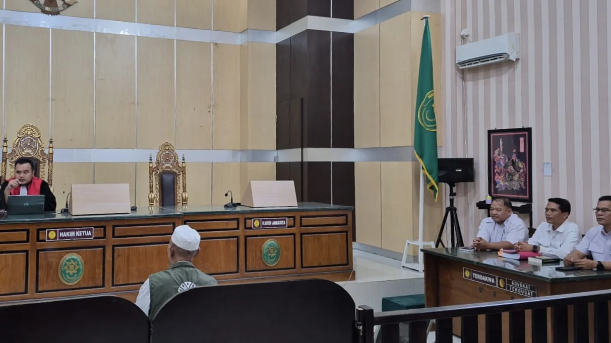 Jalannya sidang praperadilan yang dimohonkan Kelompok Karya Bersama dengan termohon Polres Berau di Pengadilan Negeri Tanjung Redeb, Selasa (1/9/2026).