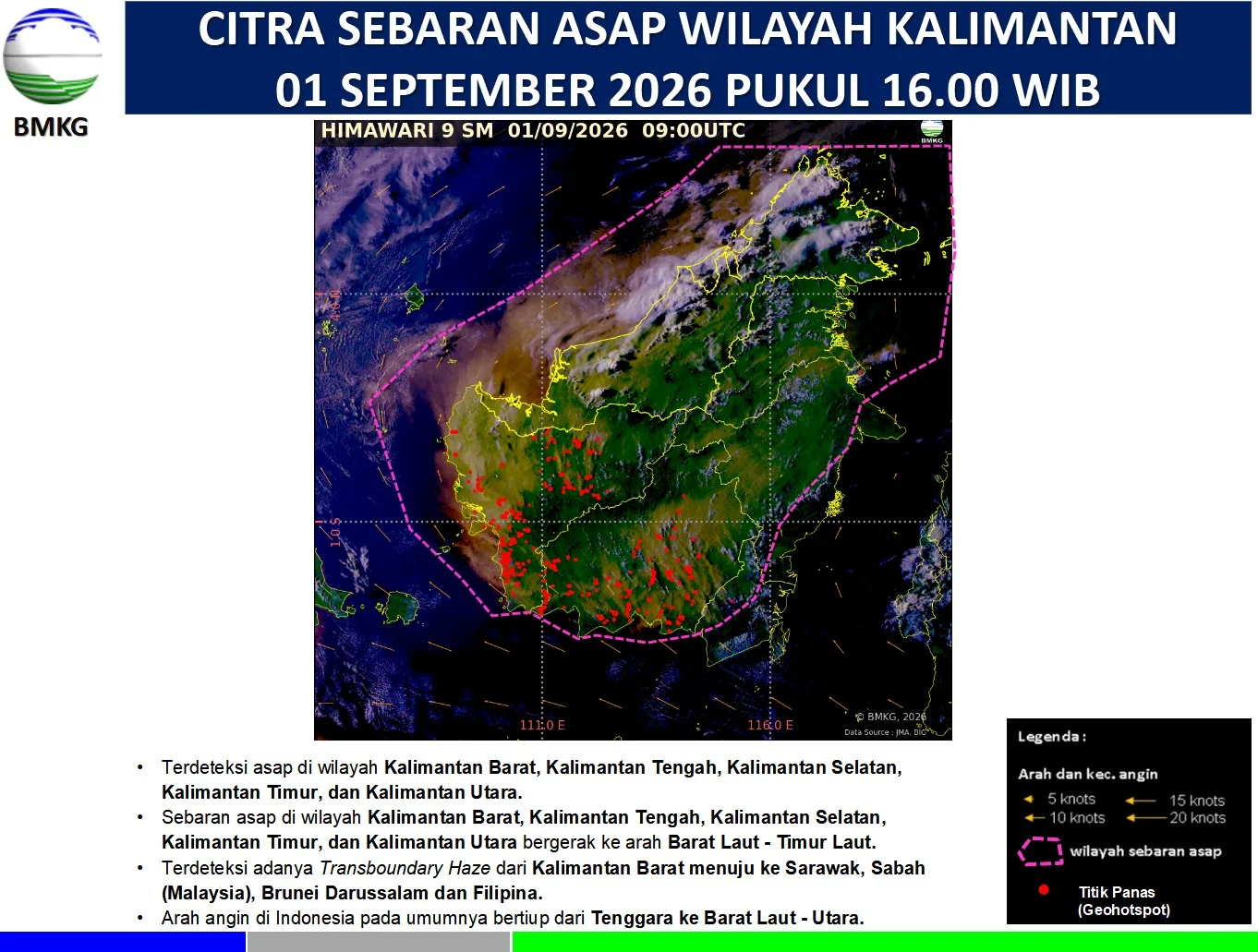 Bukan Murni Karhutla Lokal, BMKG Sebut Kabut Asap di Berau Terindikasi Kiriman dari Kalteng