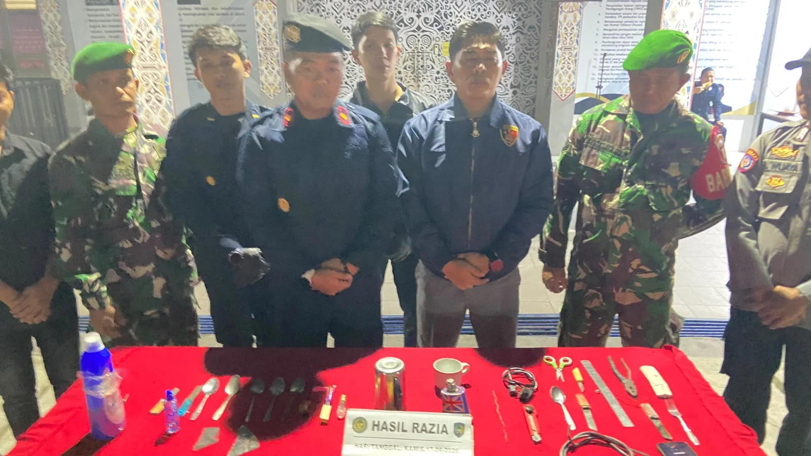Razia Gabungan di Rutan Tanjung Redeb, Petugas Temukan Pisau Rakitan hingga Potongan Logam