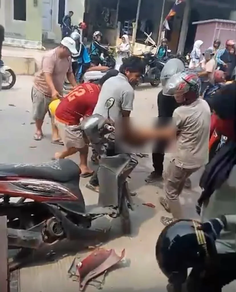 Kecelakaan lalu lintas di Jalan Kedaung, Kelurahan Bujangga yang terjadi pada 20 Agustus 2026.
