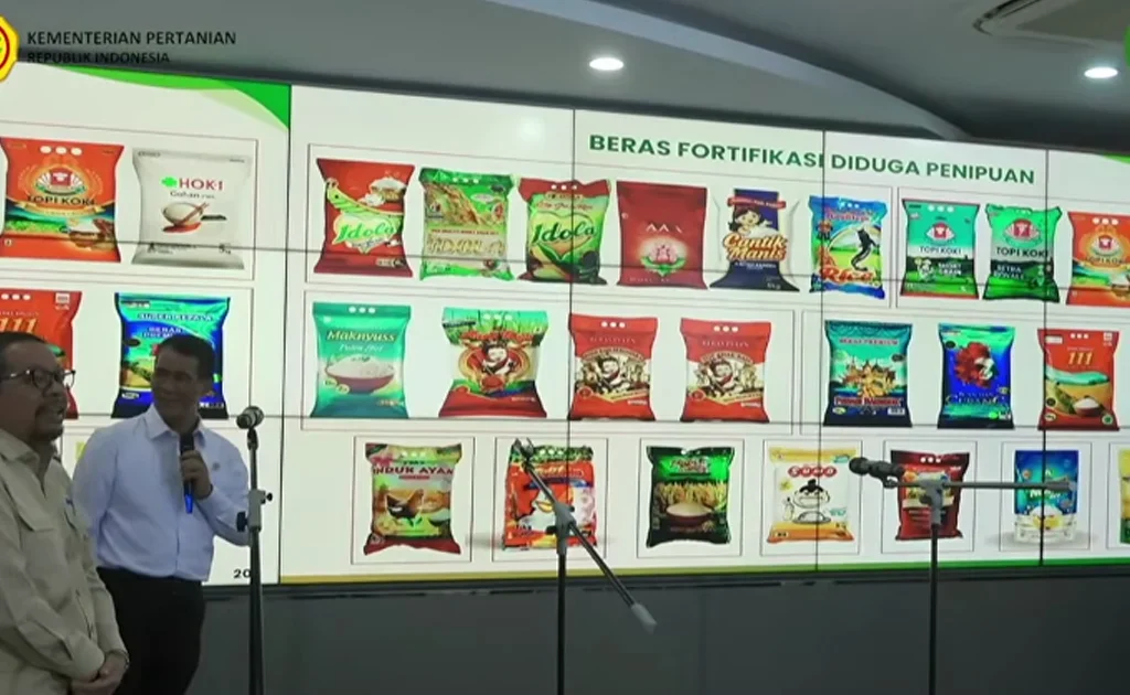 Konpers Kementan ungkap dugaan beras fortifikasi palsu (YouTube/Kementerian Pertanian RI)
