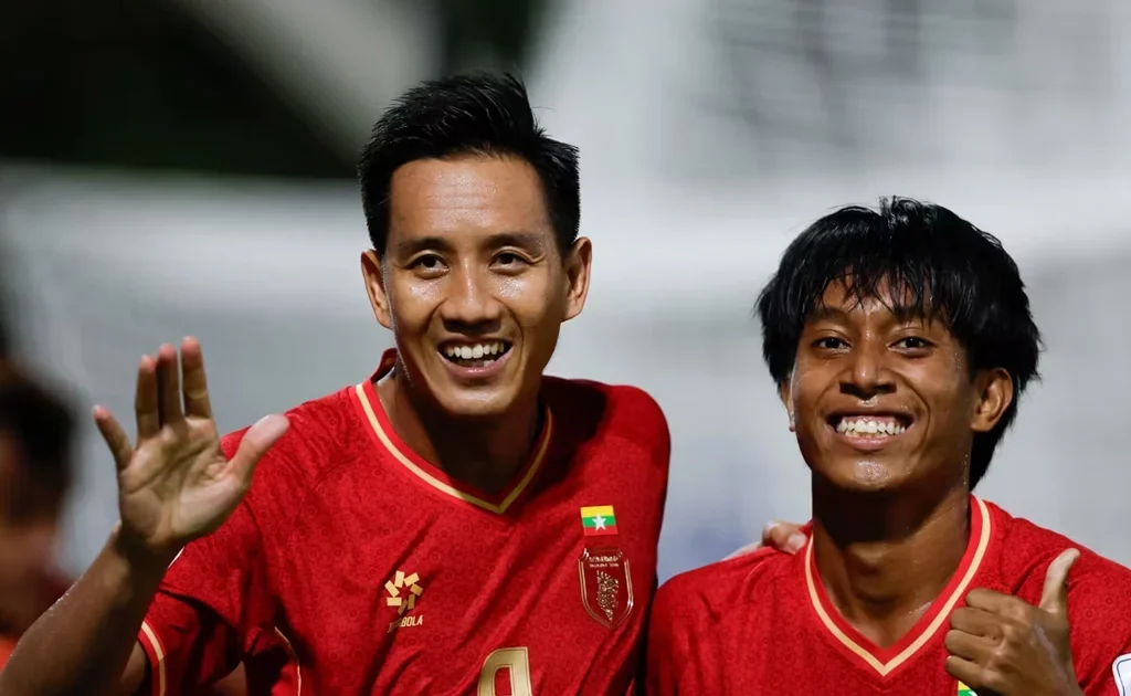 Selebrasi pemain Myanmar di FIFA ASEAN Cup (fifa.com)
