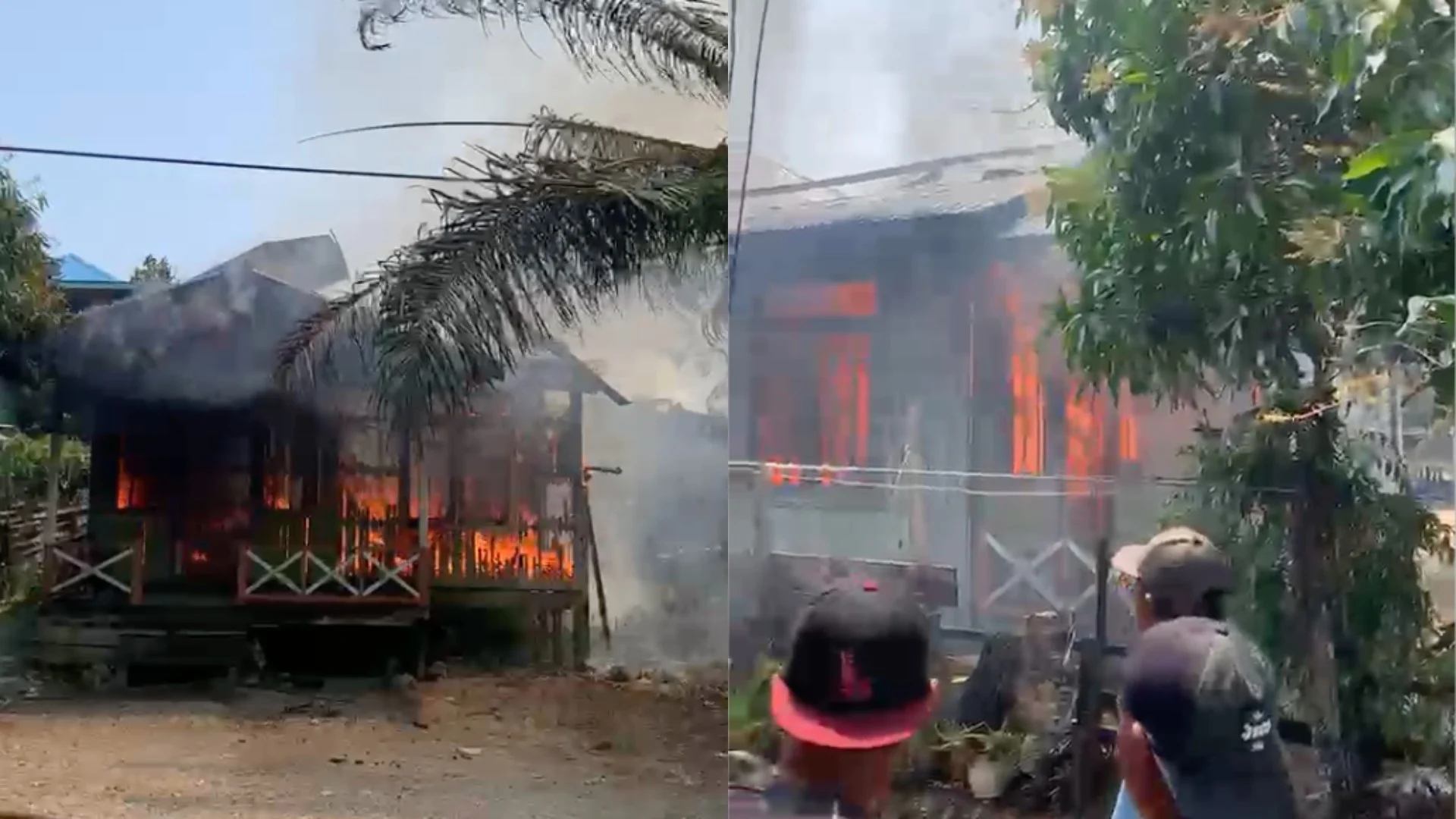 Satu Unit Rumah Terbakar di Talisayan, Personel Damkar Masih Lakukan Pendinginan 