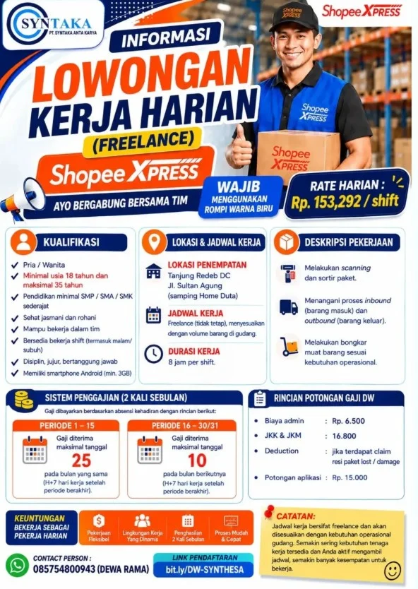 Info lowongan kerja PT Syntaka Anta Karya. (IG: @infolokerberau)