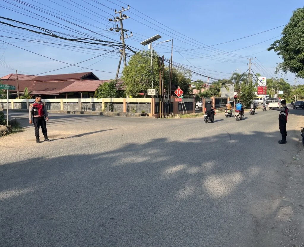 Antisipasi Kemacetan Lalu Lintas, Polres Berau Siagakan Personel di Simpang SPBU Bujangga