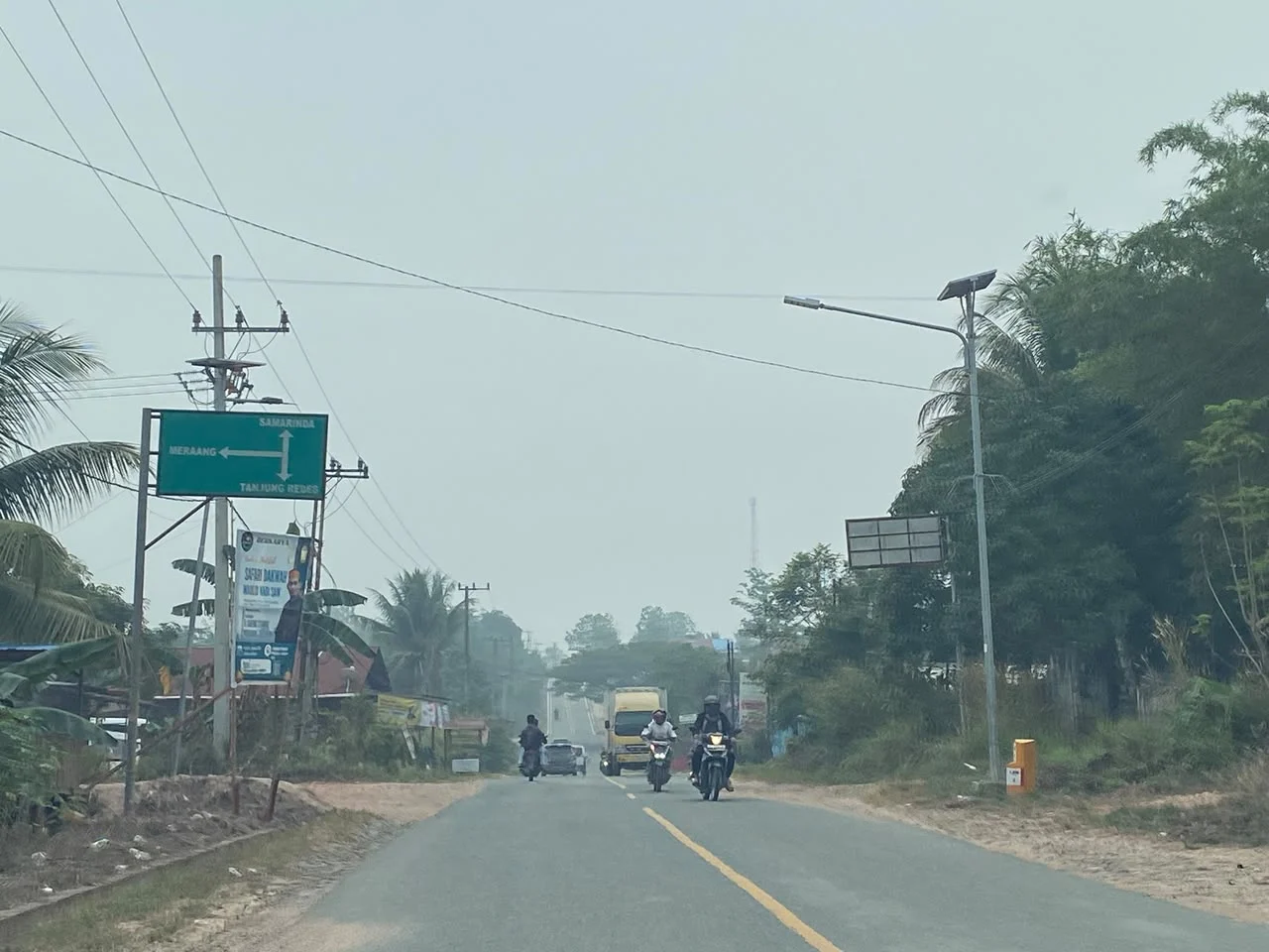 Kondisi Berau yang saat ini kembali terselimuti kabut asap. (Diva/BT)