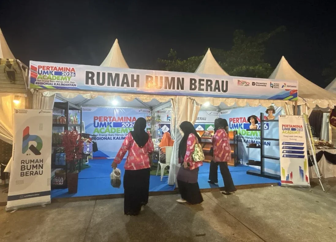 Stan PT Pertamina Patra Niaga Regional Kalimantan kolaborasi dengan Rumah BUMN Berau di Berau Expo 2026.