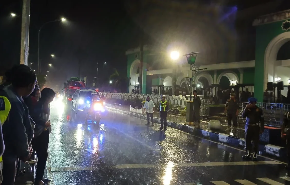Hujan yang mengguyur wilayah Tanjung Redeb beberapa waktu lalu.