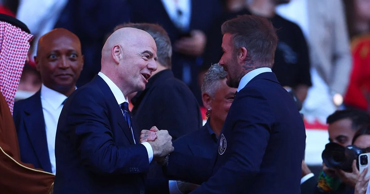 Presiden FIFA Gianni Infantino dan David Beckham (Instagram/@davidbeckham)
