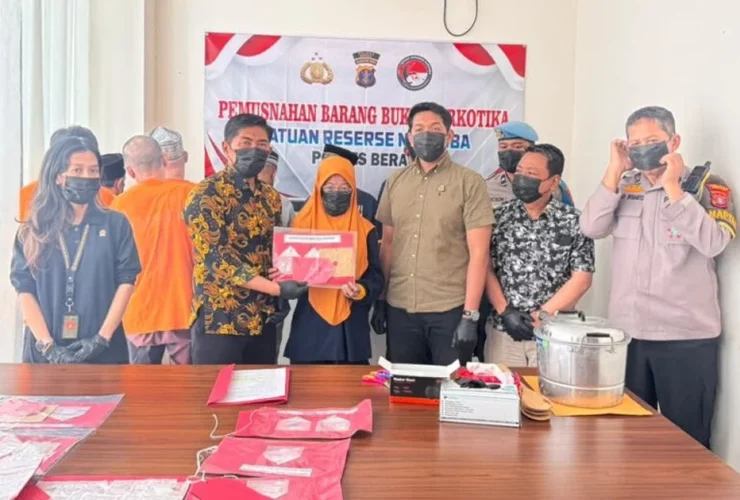 Polres Berau Musnahkan 38,51 Gram Sabu, 8 Tersangka Terancam Hukuman Berat