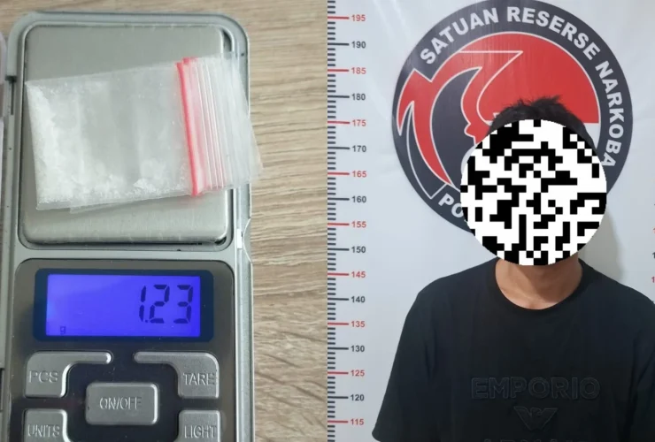 Polres Berau Ringkus Pria di Karang Ambun, 4 Paket Sabu 1,23 Gram Jadi Barang Bukti