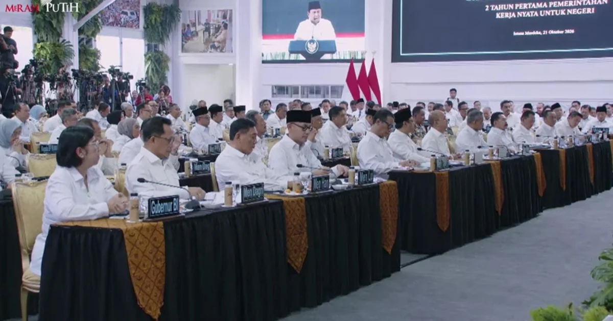 Presiden Prabowo pimpin Sidang Kabinet Paripurna 2 Tahun Pemerintahan (YouTube/Sekretariat Presiden)